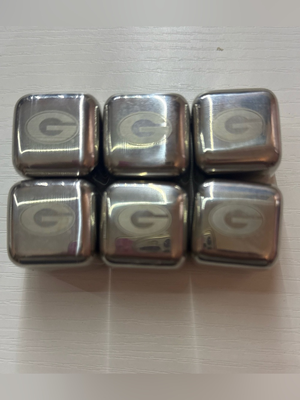 Green Bay Packers Stainless Steel
Ice Cubes 6-Piece Set